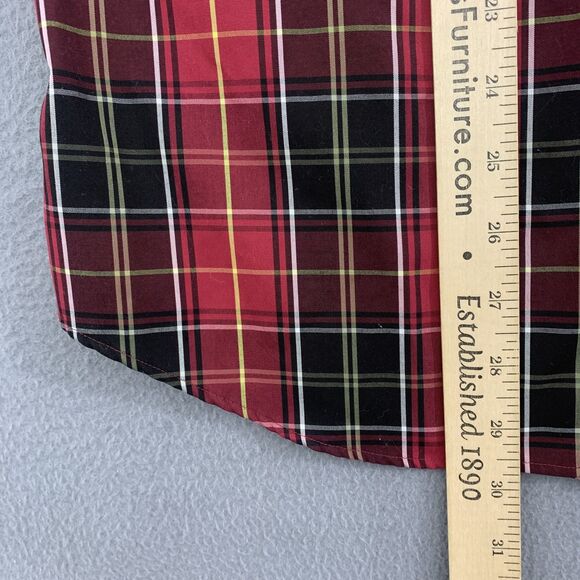 Orvis Shirt Womens 6 Red Black Plaid Long Sleeve Button Up 100% Cotton Pocket - Picture 8 of 16